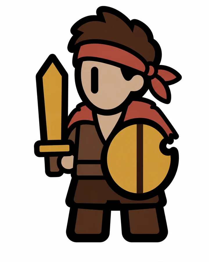 Mercenary — Legend of Hexdom 2 character illustration.