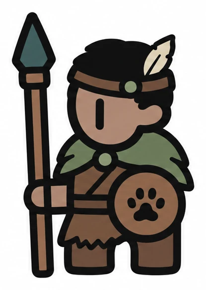 Warden — Legend of Hexdom 2 character illustration.