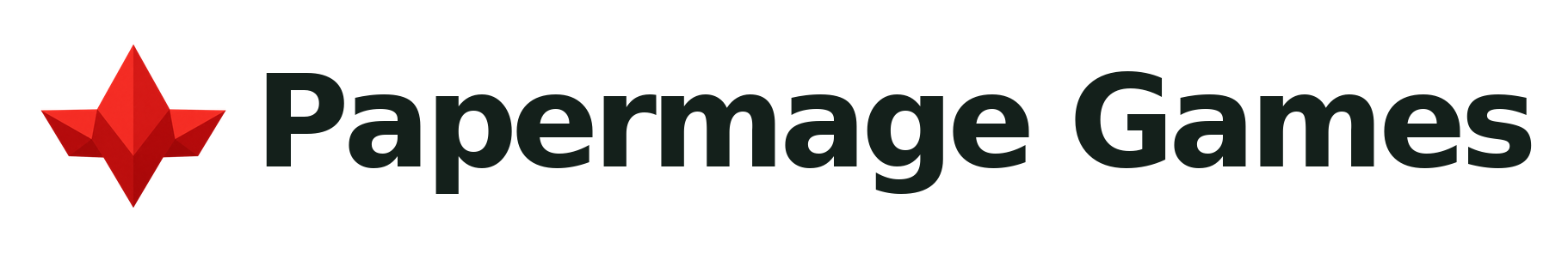 Papermage Games logo, dark