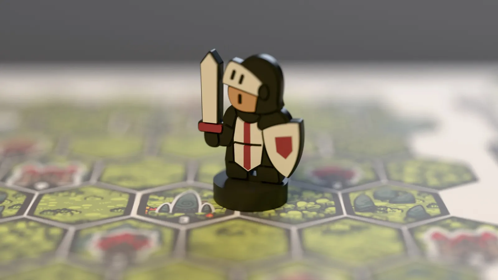 Legend of Hexdom 2 product render, the hex map