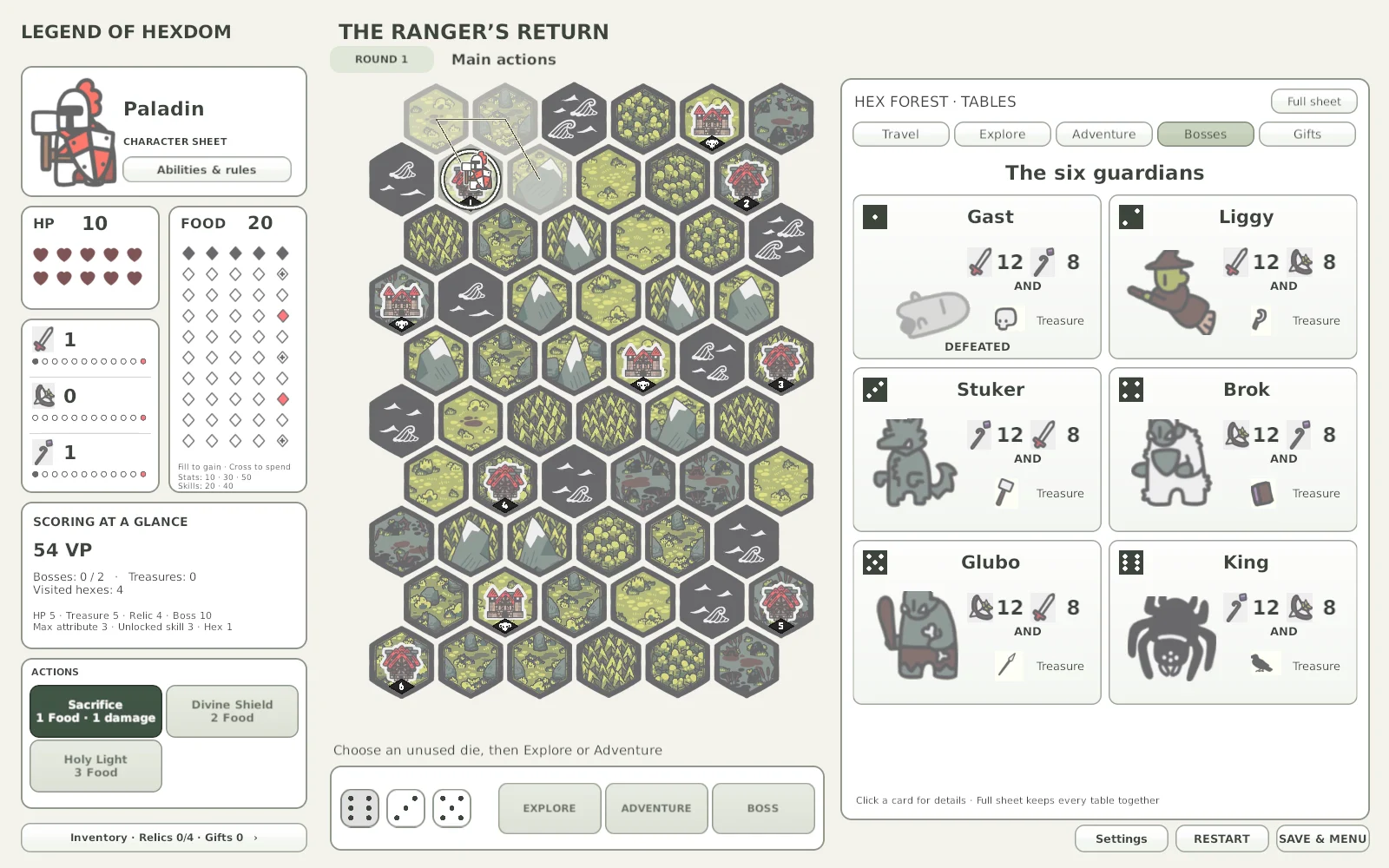 Legend of Hexdom Digital, The Hex Forest